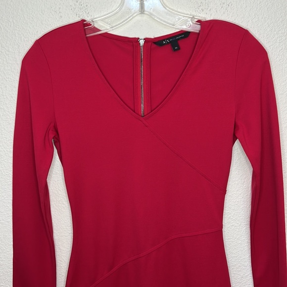 NWT Armani Exchange Red Bodycon Dress. Size XS - Picture 4 of 10